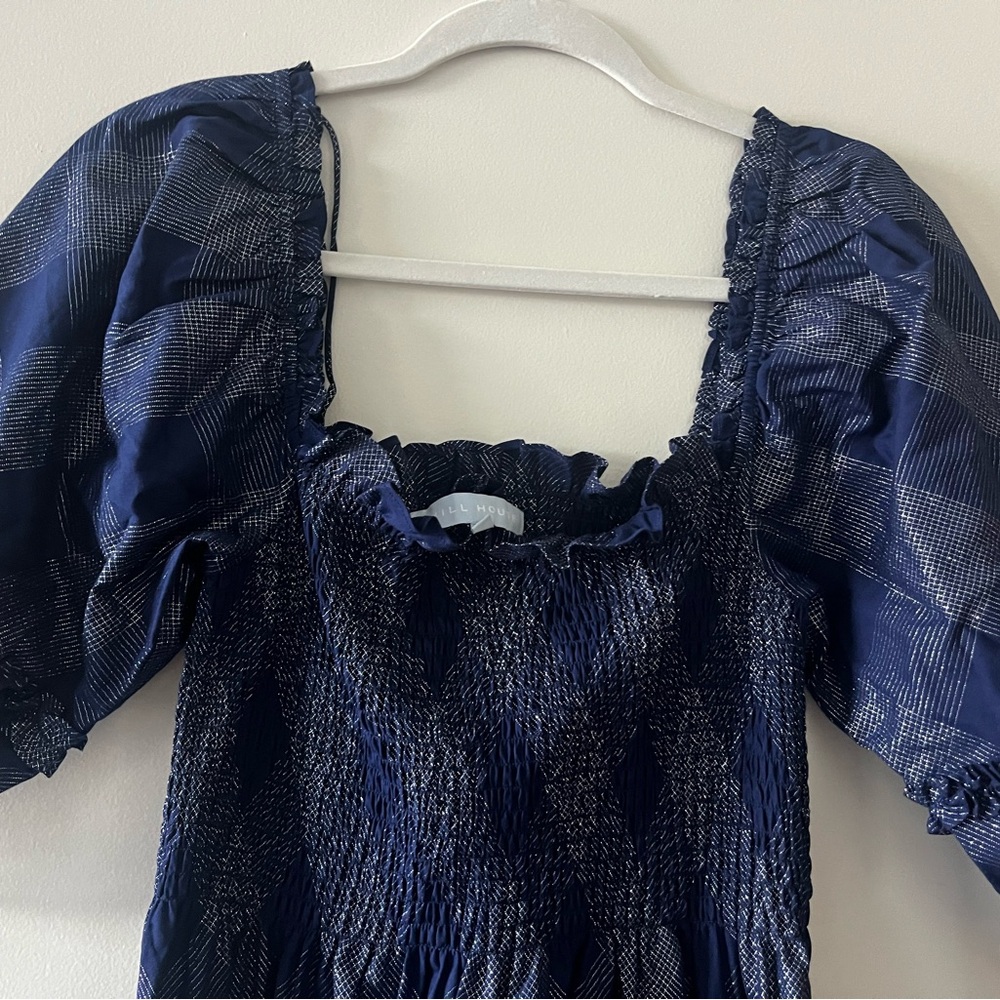 Hill House Midnight Blue  Nesli Smocked Dress